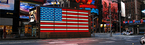 Times Square American LED Flag
